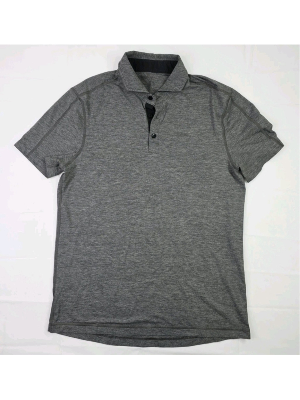 Lululemon Shirt Gray Polo Evolution Golf Performance Stretch Men's Medium